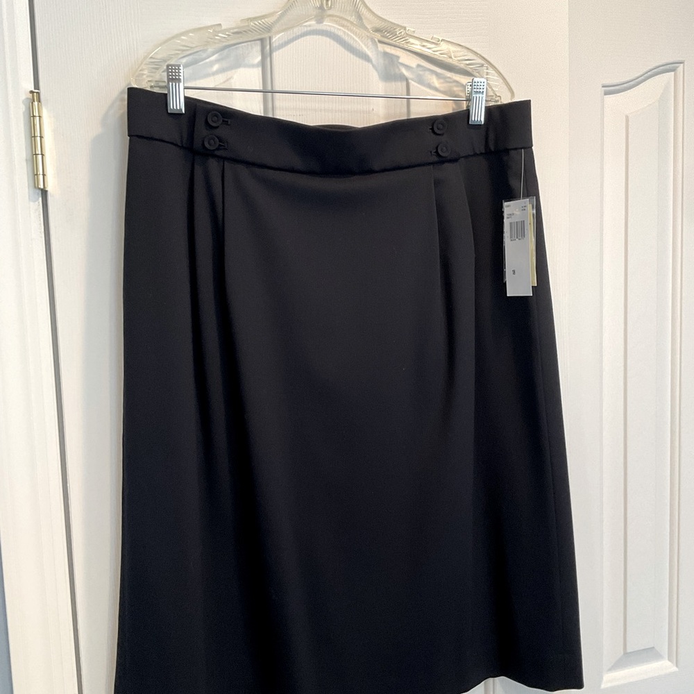 Austin Reed Navy Pleated Front Skirt
